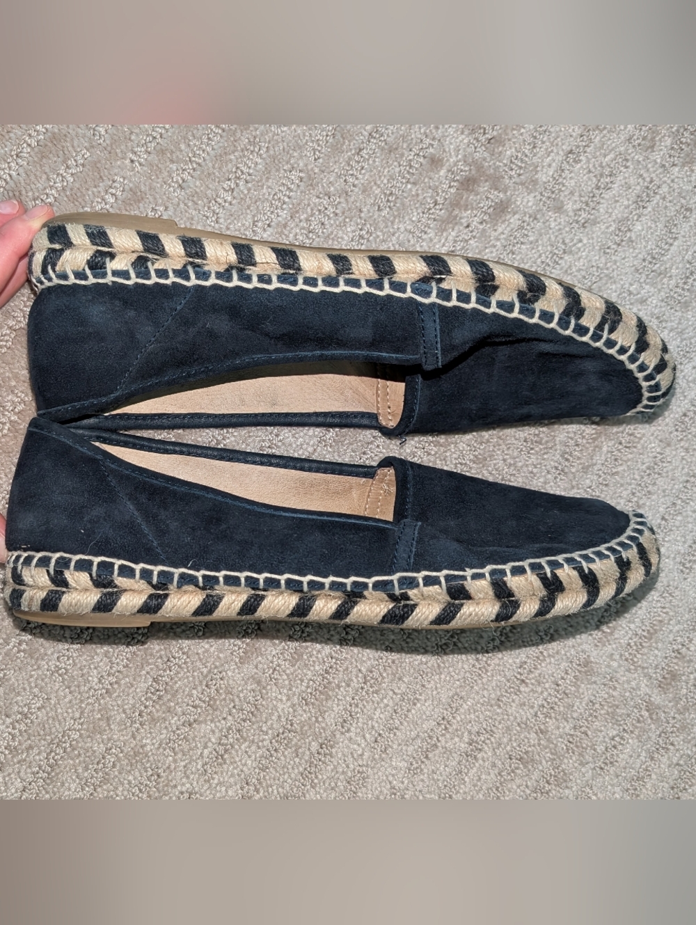 NWOB Frye Navy Suede Espadrilles 8 - Picture 5 of 6